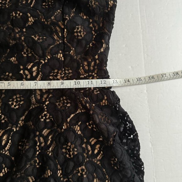 City Studio Nude Dress Black Lace Overlay Sleeveless Formal Dress Juniors Size 5 - Picture 10 of 11